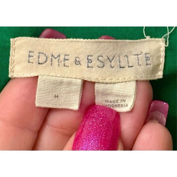 Anthropologie Edme & Esyllte Color Block Drawstring Shirt Dress Women's Medium - Picture 4 of 9